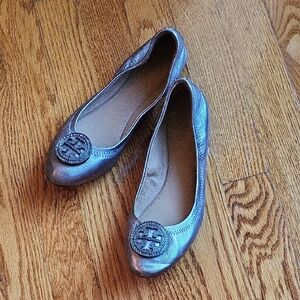 Tory Burch Metallic Gold Flats